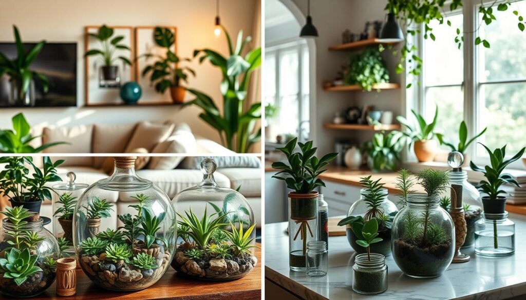 Terrários em ambientes diferentes